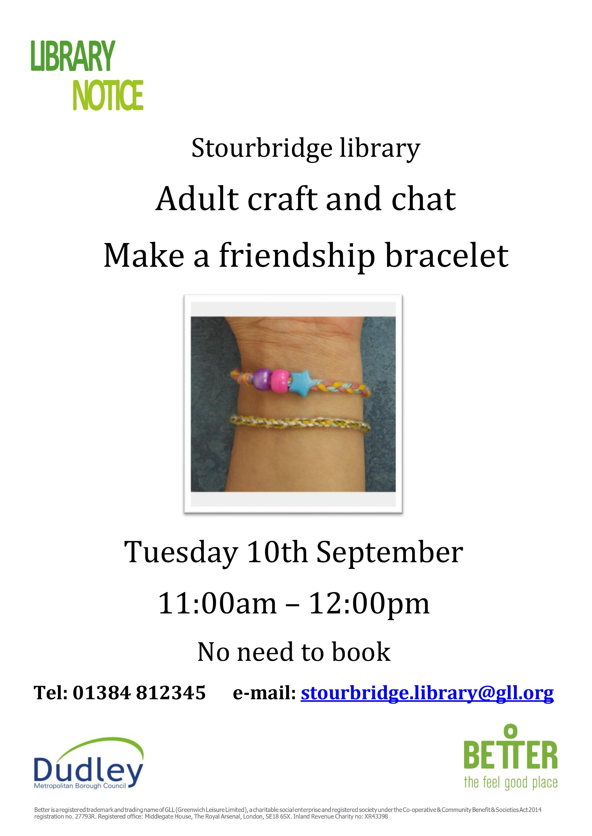 Stourbridge Library - Adult Craft and Chat